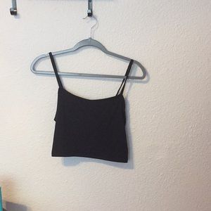 Black cropped tank top